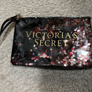 Victoria's Secret Sequin Wristlet in Black and Red